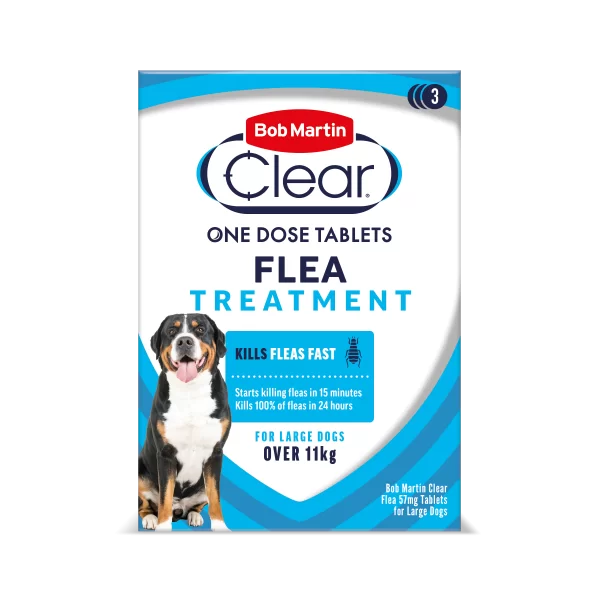Bob Martin Clear Flea Tablets for LARGE Dogs over 11kg - Pack of 3