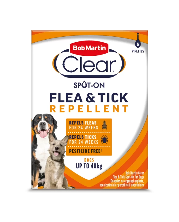 Bob Martin Clear Pesticide Free Repellent Spot-On for Dogs - 6 Pipettes