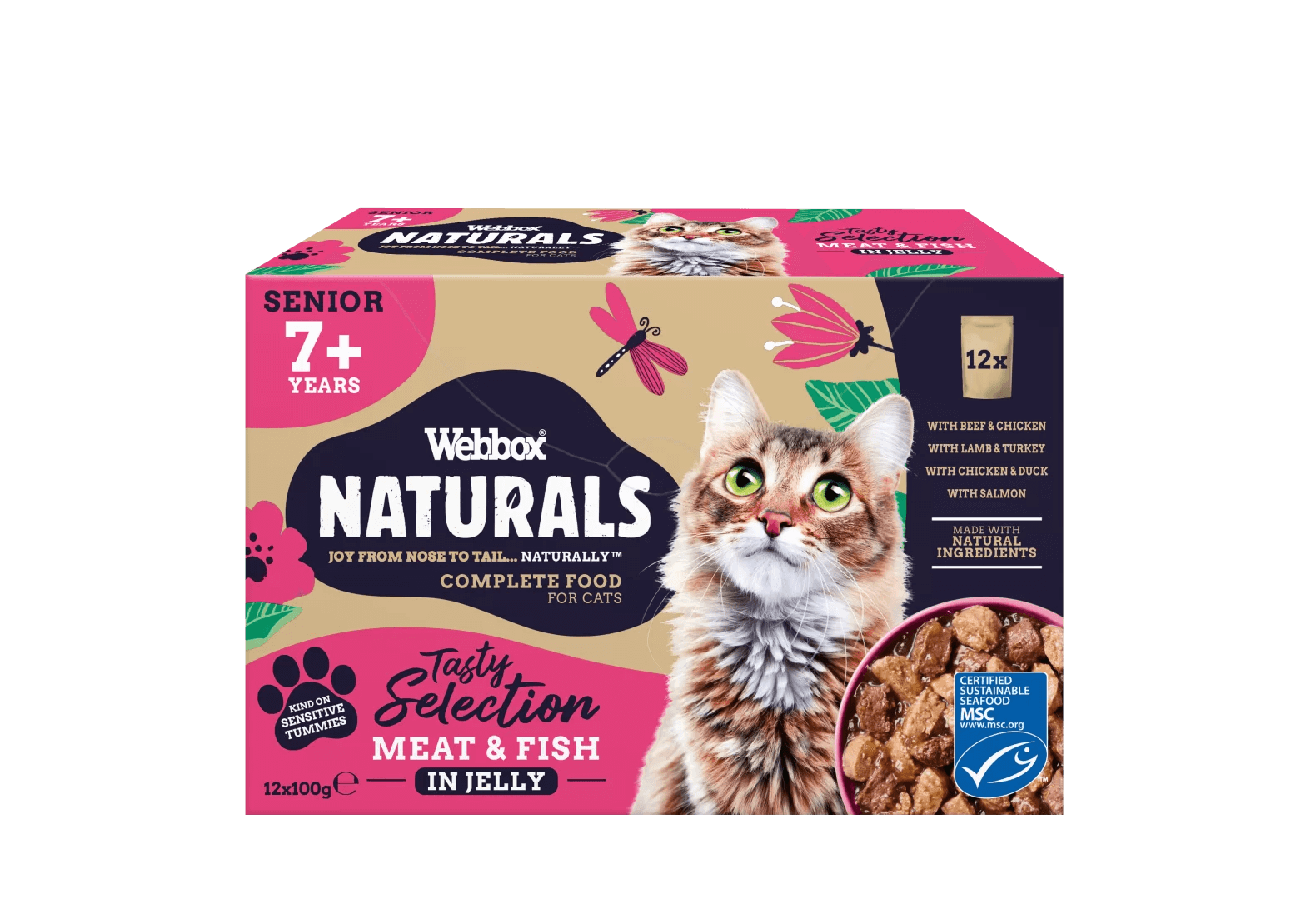 Webbox Naturals Senior Selection Jelly Wet Cat Food 7+